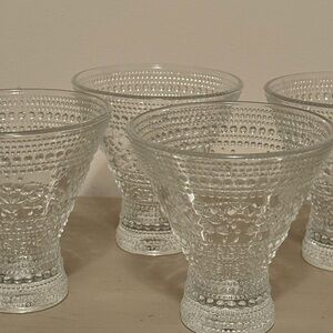 The Pioneer Woman Clear Glass Channing Cocktail margarita set of 4 vintage lace
